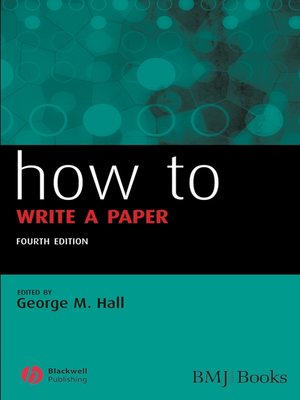 cover image of How to Write a Paper